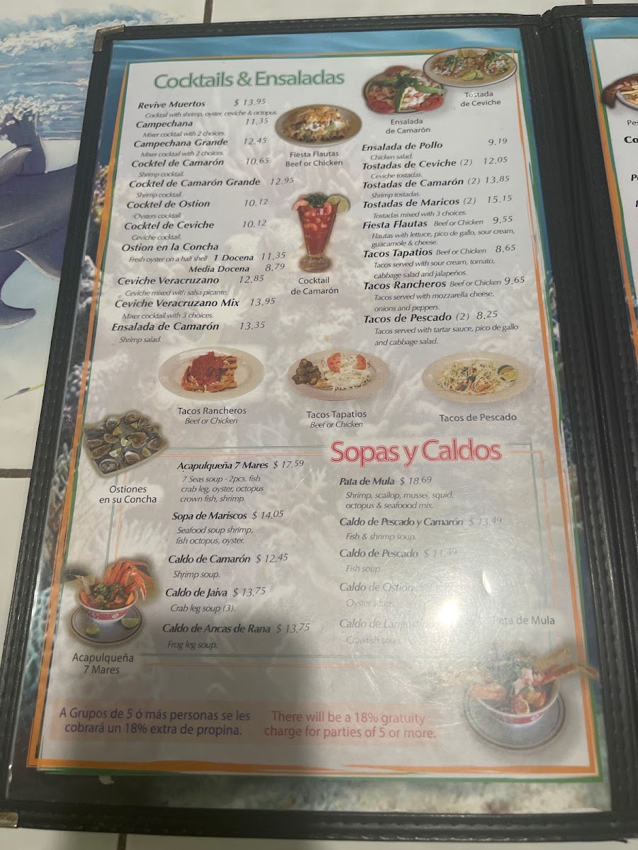 Acapulco Beach Restaurant Menu - Image 4