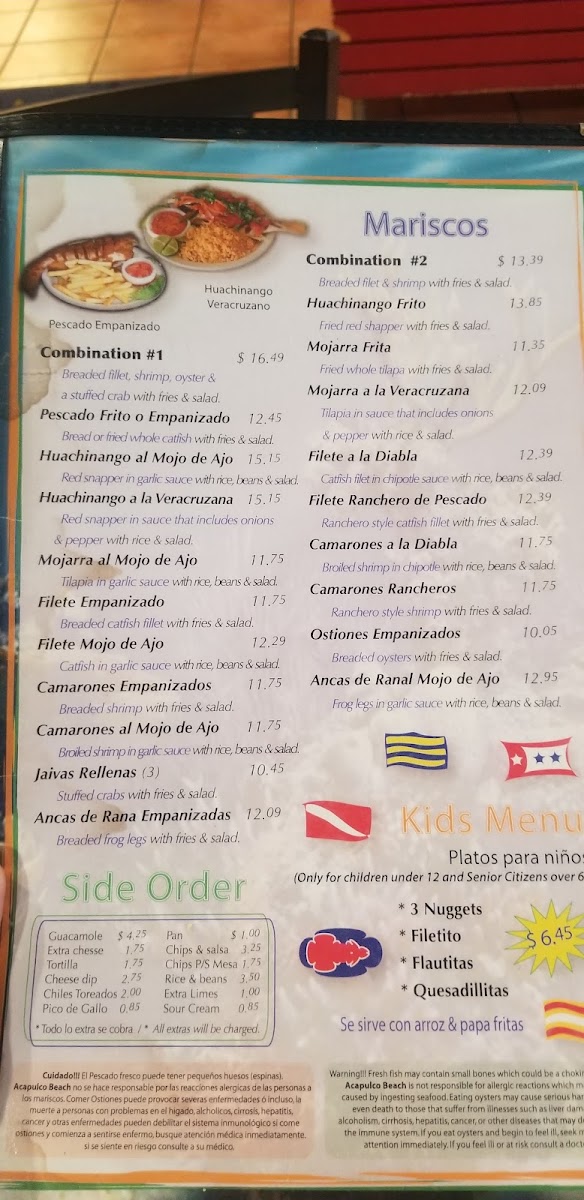 Acapulco Beach Restaurant Menu - Image 6